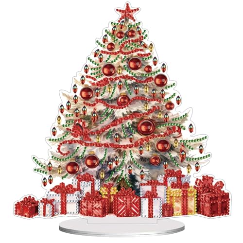 Lebartm Diamant Malerei Weihnachtsbaum Ornament 5D DIY Diamant Kunst kreativ Mosaik machen Kits von Nummer Kits Weihnachten Home Decoration Ornamente einseitig Spot Drill von Lebartm