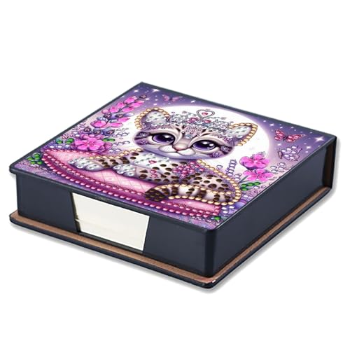 Lebartm Haftnotiz-Halter Diamant-Kunstmalerei Leder Post Note Dispenser Memo Paper Storage Box mit 160 Haftnotizen Organizer Schreibtisch Büro Zubehör-Kleiner Leopard Lebartm Haftnotiz-Halter Diamant-Kunstmalerei Leder Post Note Dispenser Memo Paper Storage Box mit 160 Haftnotizen Organizer Schreibtisch Büro Zubehör-Kleiner Leopard von Lebartm