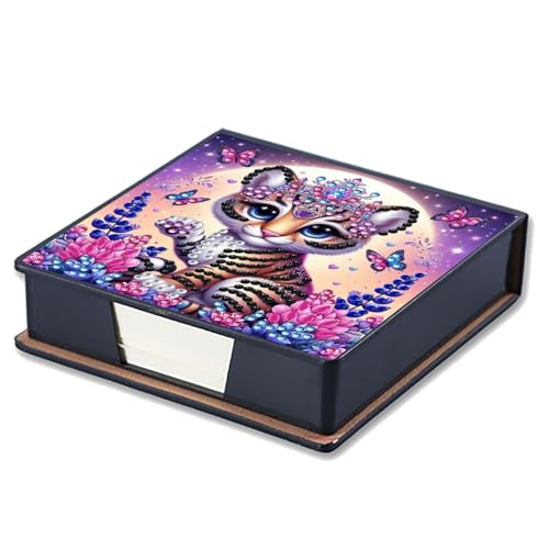 Lebartm Haftnotiz-Halter Diamant-Kunstmalerei Leder Post Note Dispenser Memo Paper Storage Box mit 160 Haftnotizen Organizer Schreibtisch Büro Zubehör-Tiger Lebartm Haftnotiz-Halter Diamant-Kunstmalerei Leder Post Note Dispenser Memo Paper Storage Box mit 160 Haftnotizen Organizer Schreibtisch Büro Zubehör-Tiger von Lebartm