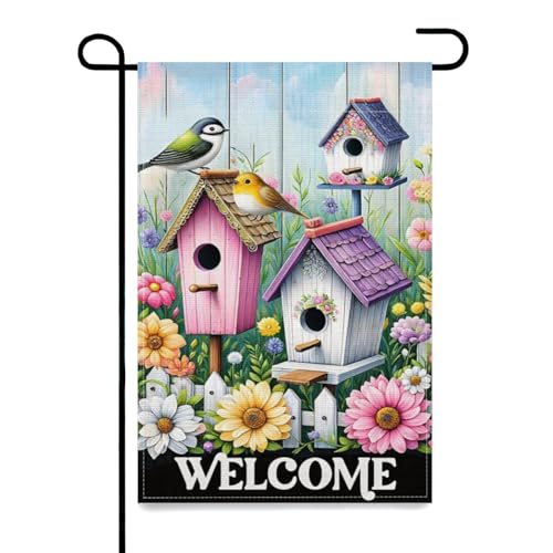 Lebartm Weihnachten Gartenfahne Doppelseitige Leinen Gartenfahne ohne Mast DIY Gedruckt Festliche Atmosphäre Dekorationen Outdoor 30,5x45,7cm-Vogelhaus01 Lebartm Weihnachten Gartenfahne Doppelseitige Leinen Gartenfahne ohne Mast DIY Gedruckt Festliche Atmosphäre Dekorationen Outdoor 30,5x45,7cm-Vogelhaus01 von Lebartm