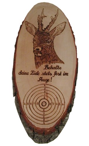 Jägerscheibe mit Brandmotiv (REH), 50 cm von Leben mit Holz