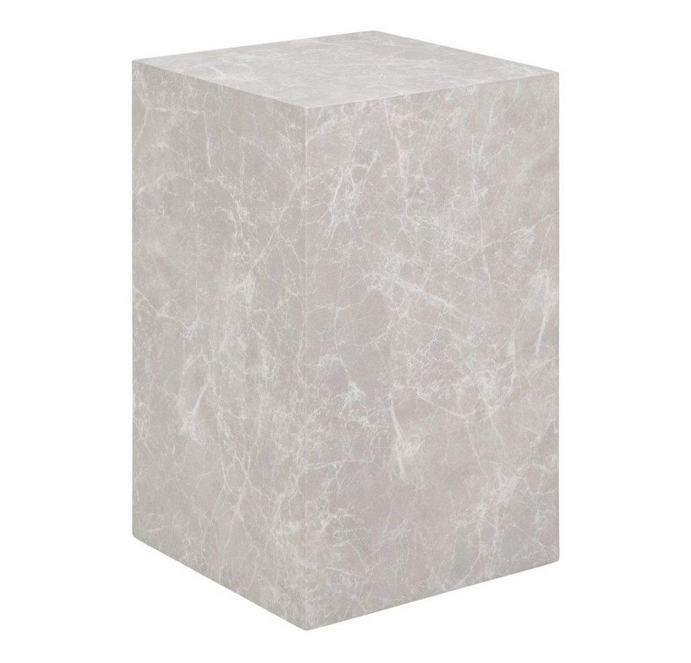 LebensWohnArt Beistelltisch Design Beistelltisch POSTATO 50cm Marmor-Look beige creme Pflanzsäule von LebensWohnArt