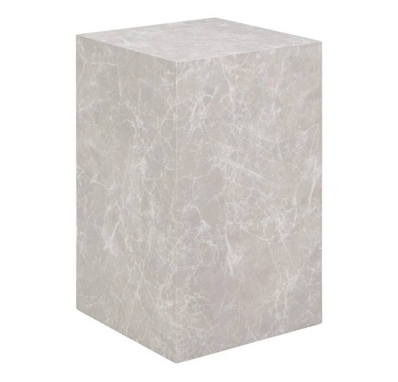 LebensWohnArt Beistelltisch Design Beistelltisch POSTATO 50cm Marmor-Look beige creme Pflanzsäule von LebensWohnArt