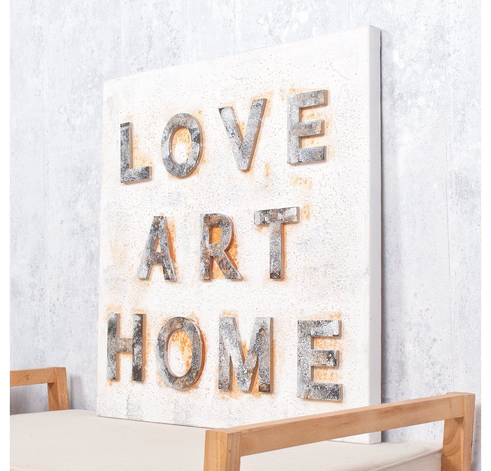 LebensWohnArt Bild 3D Wandbild LOVE-ART-HOME 60x60cm von LebensWohnArt