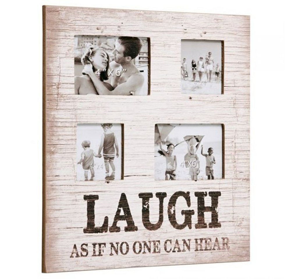 LebensWohnArt Bilderrahmen Multi Fotorahmen LAUGH / Bilderrahmen 10x15cm von LebensWohnArt