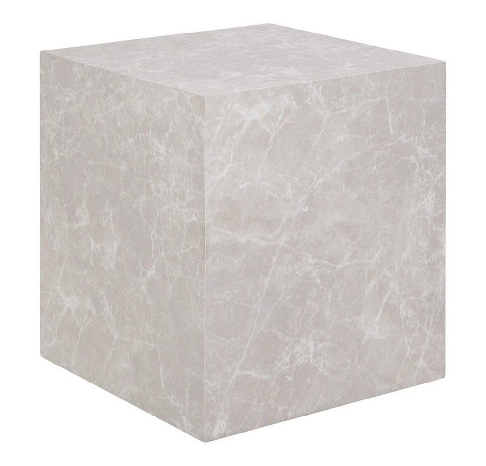 LebensWohnArt Couchtisch Design Beistelltisch POSTATO 45cm Marmor-Look beige creme Couchtisch von LebensWohnArt