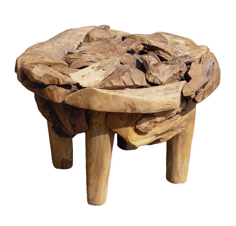 LebensWohnArt Couchtisch Teakwurzel Couchtisch BOSCO-60cm Natural von LebensWohnArt