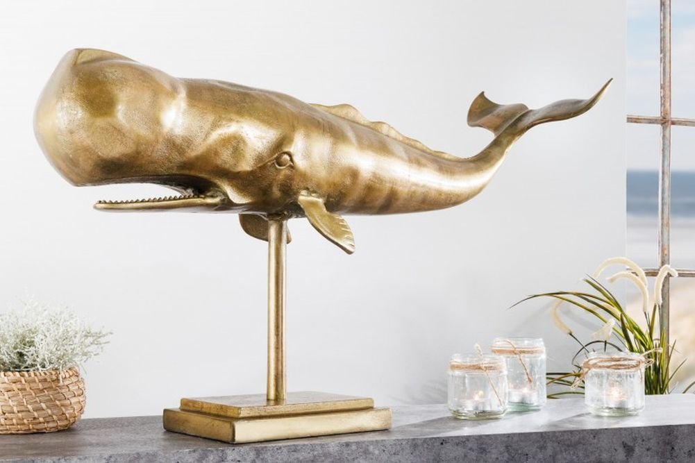 LebensWohnArt Dekoobjekt Deko-Figur Wal 70cm MOBBY gold Aluminium Maritim Skulptur LebensWohnArt Dekoobjekt Deko-Figur Wal 70cm MOBBY gold Aluminium Maritim Skulptur von LebensWohnArt