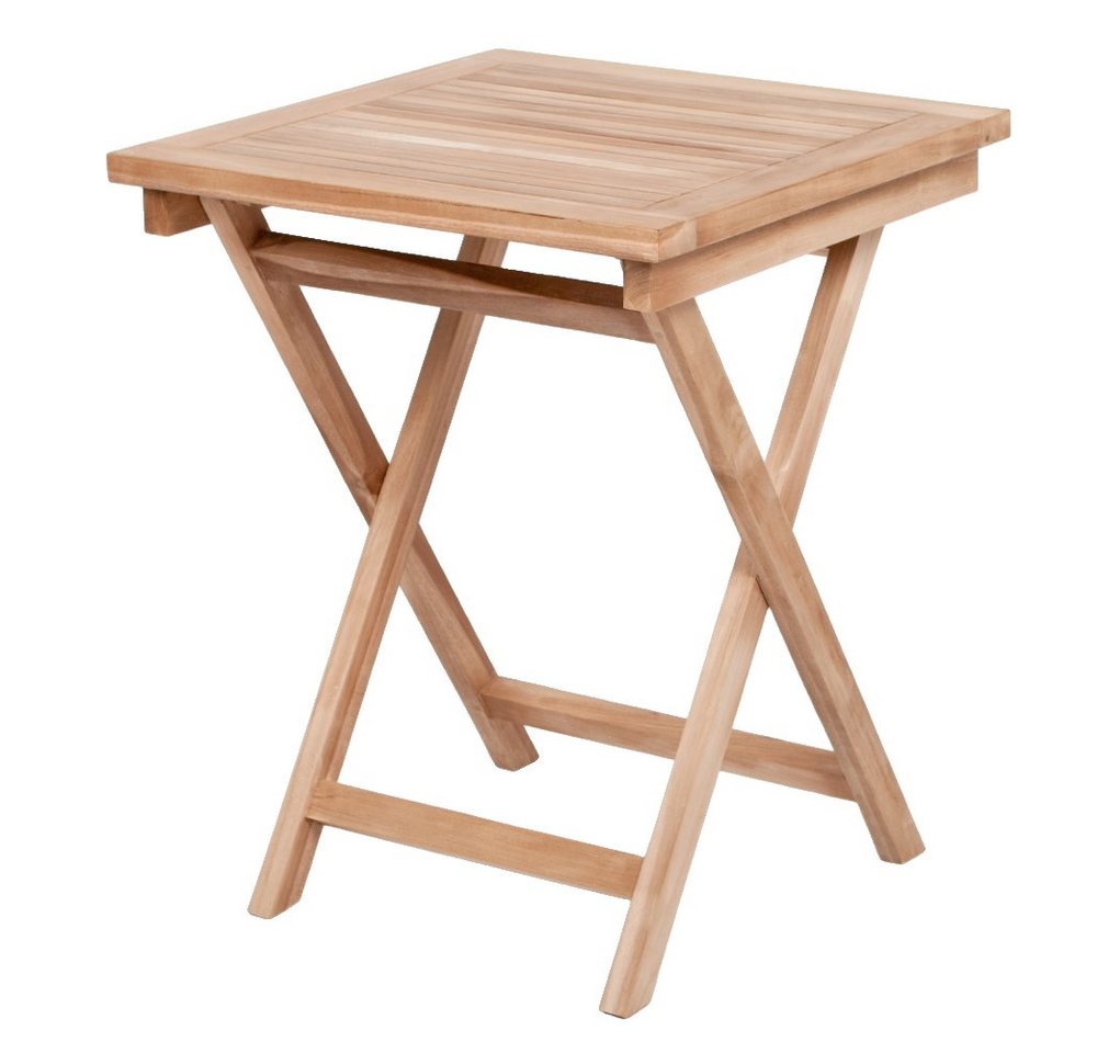 LebensWohnArt Esstisch Teak Klapptisch KURSI ca. L60cm Natural von LebensWohnArt