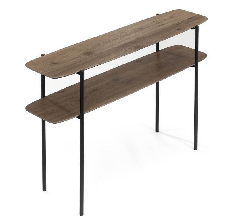 LebensWohnArt Konsolentisch Moderner Konsolentisch PINA 120cm taupe Pinien-Optik Konsole von LebensWohnArt