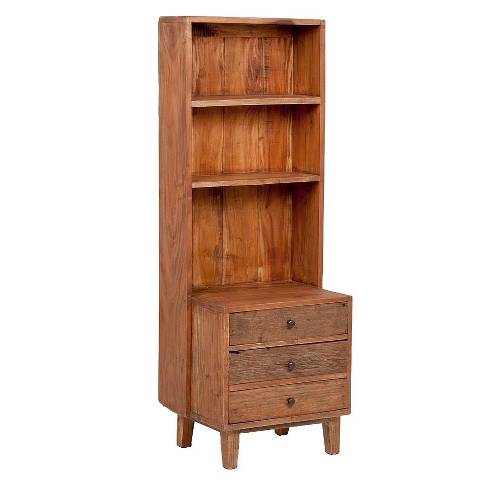 LebensWohnArt Mehrzweckschrank Mahagoni Standregal INDO Rustic Teak ca. H150cm von LebensWohnArt