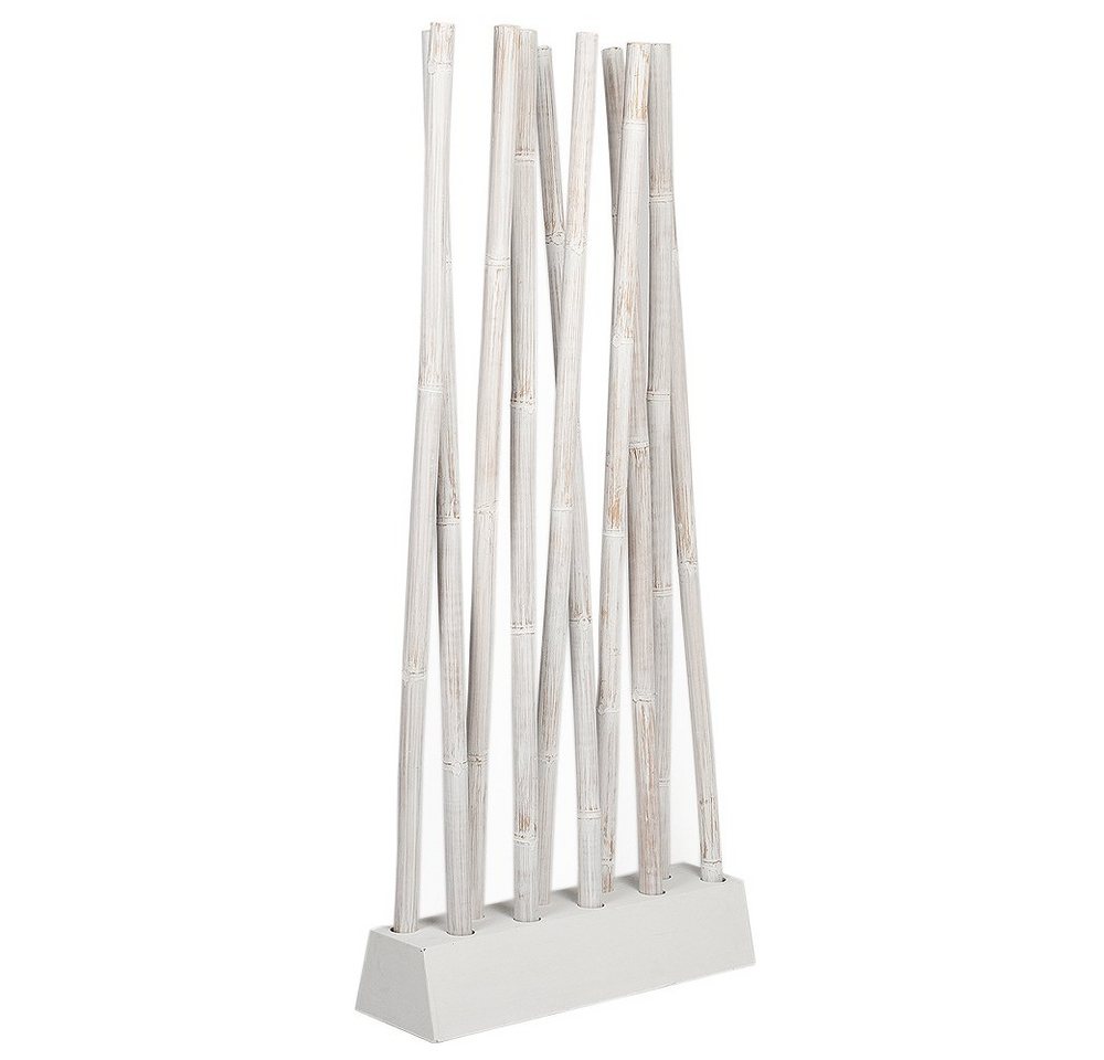 LebensWohnArt Paravent Bambus Raumteiler PARAVENTO Weiß ca. 97x200cm (BxH) von LebensWohnArt
