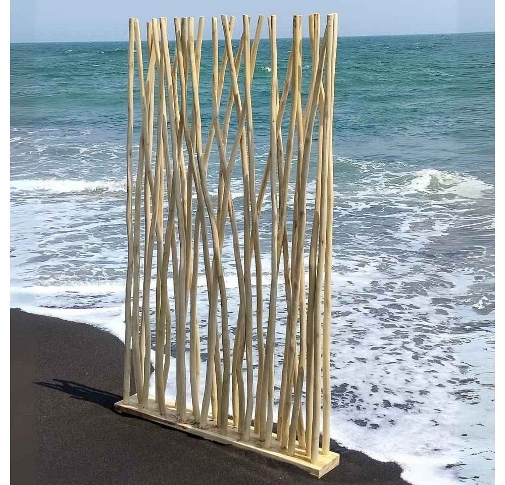 LebensWohnArt Paravent Teakholz Paravent TORONTO Natural ca. H180cm Raumteiler Äste von LebensWohnArt