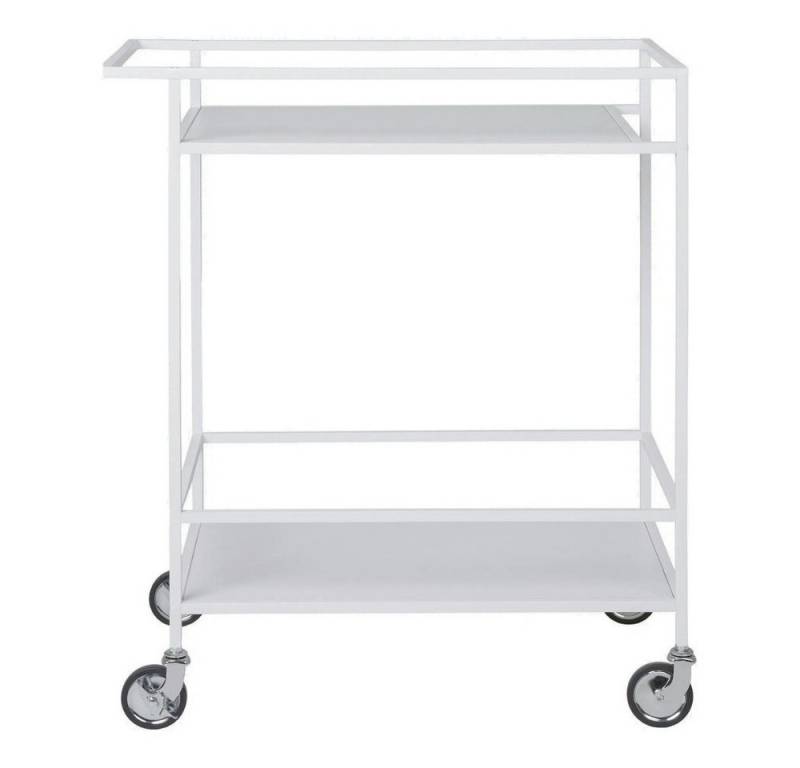 LebensWohnArt Servierwagen Moderner Barwagen LEVEN 80cm weiss Servierwagen Küchenwagen Rollen von LebensWohnArt