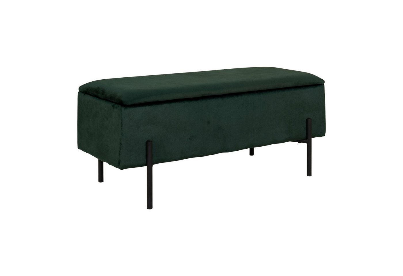 LebensWohnArt Sitzbank Elegante Bank NIZZA mit Stauraum 95cm Samtstoff grün von LebensWohnArt