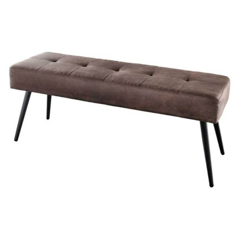 LebensWohnArt Sitzbank Moderne Polsterbank BELLE 100cm braun Mikrofaser Interieur-Tipp von LebensWohnArt