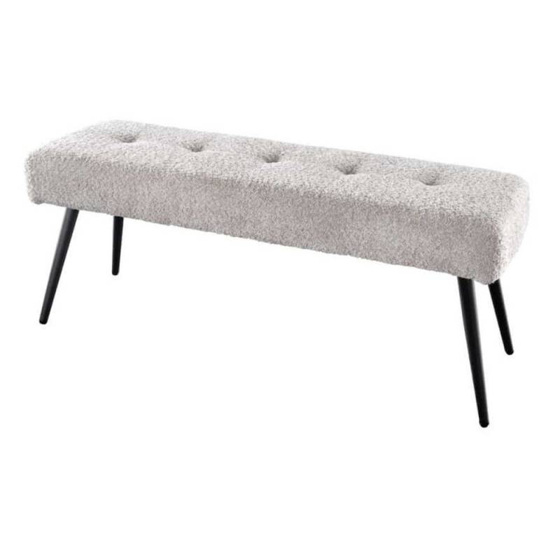 LebensWohnArt Sitzbank Moderne Sitzbank BELLE 100cm champagner Bouclé Interieur-Tipp von LebensWohnArt
