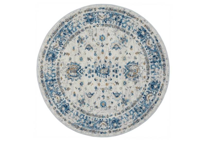 LebensWohnArt Teppich Teppich HERIZ rund multi-color 120 x 120 cm, Höhe: 0.8 mm von LebensWohnArt