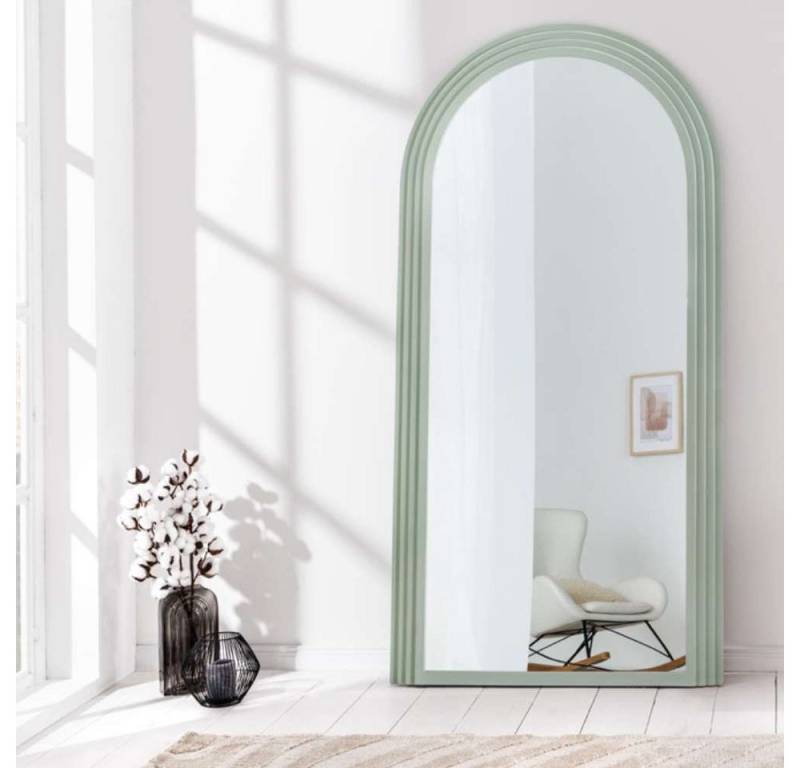 LebensWohnArt Wandspiegel Design Rundbogen Spiegel 160x80cm FORMOSA grün Pastell Wandspiegel von LebensWohnArt