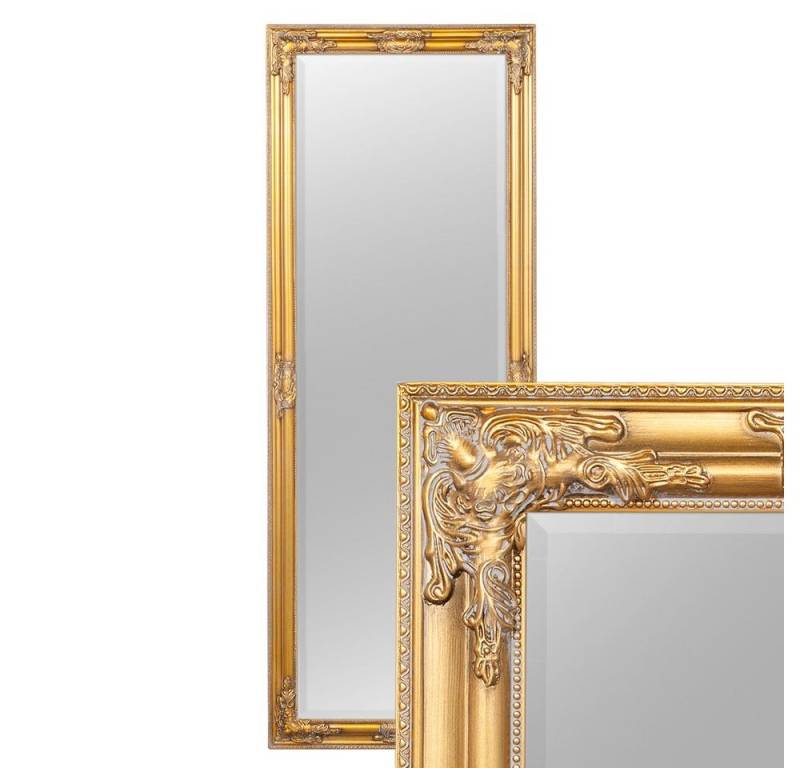 LebensWohnArt Wandspiegel Eleganter Barock Spiegel BESSA 160x60cm gold-antik Holzrahmen von LebensWohnArt
