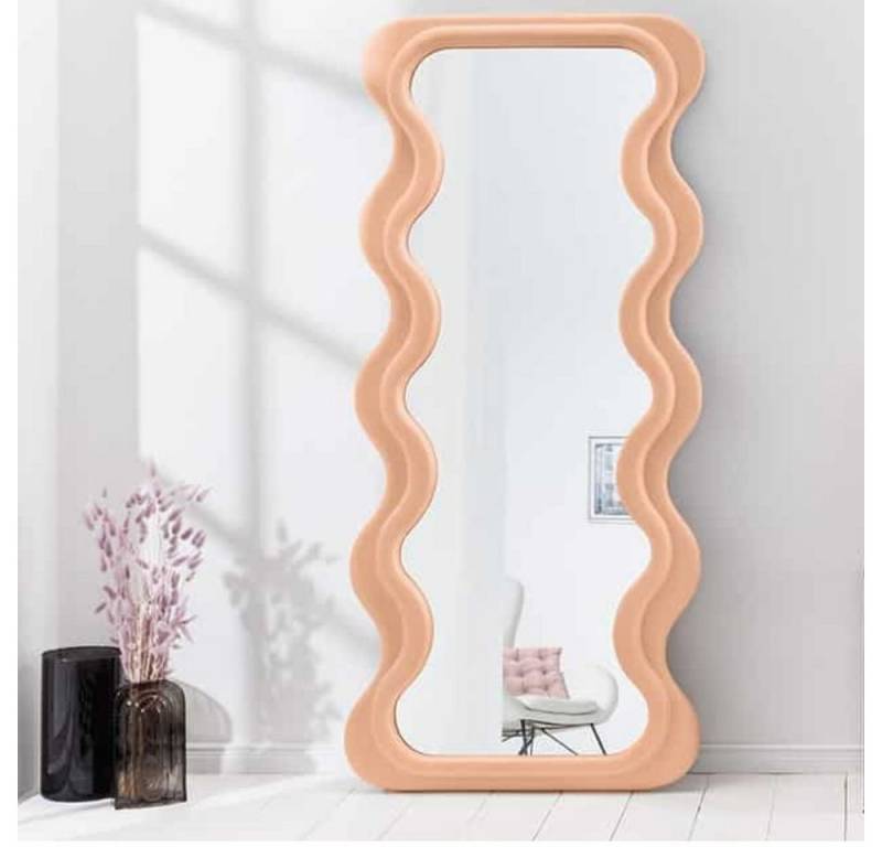 LebensWohnArt Wandspiegel Extravaganter Design Wandspiegel 160x70cm FORMOSA apricot von LebensWohnArt