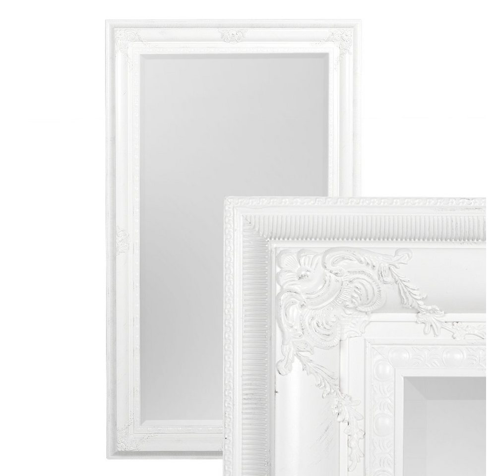 LebensWohnArt Wandspiegel Spiegel EVE White Silver ca. 180x100cm von LebensWohnArt