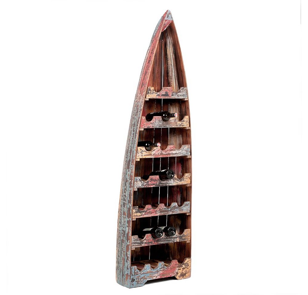 LebensWohnArt Weinregal Massivholz Bootsregal Weinregal VINO H200cm Multi-Color von LebensWohnArt