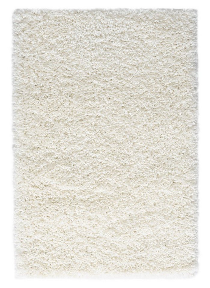Teppich Hochflor Teppich SHAGGY creme rechteckig diverse Größen, LebensWohnArt, Höhe: 3.7 mm von LebensWohnArt