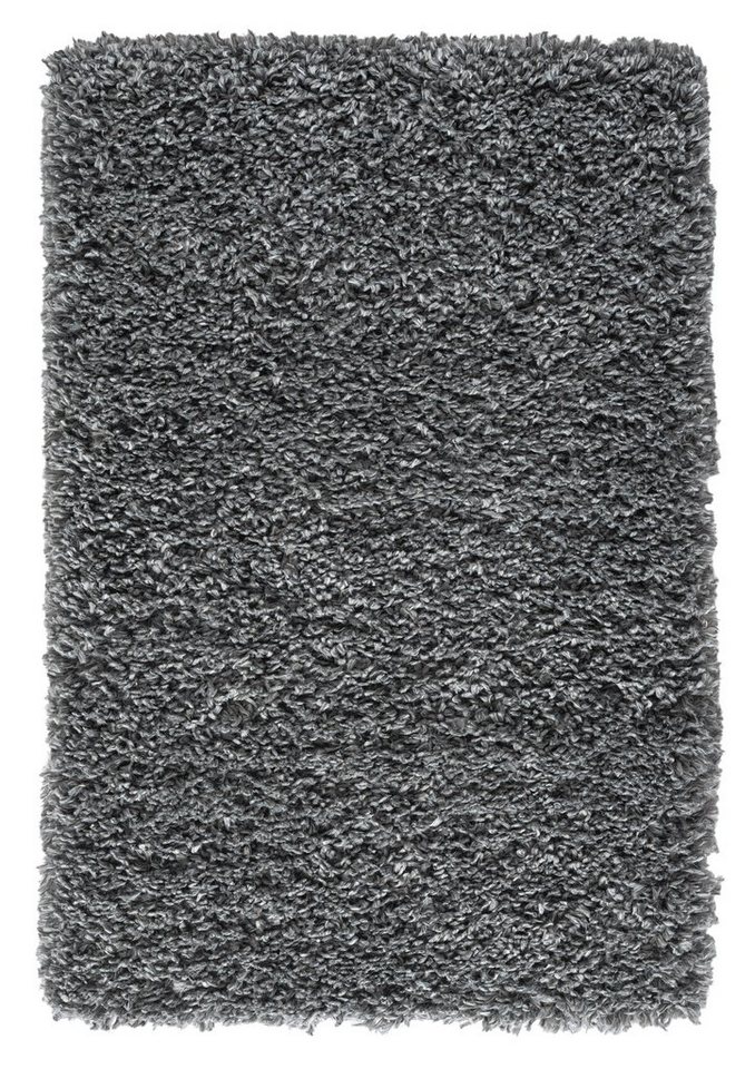 Teppich Hochflor Teppich SHAGGY grau rechteckig diverse Größen, LebensWohnArt, Höhe: 3.7 mm von LebensWohnArt