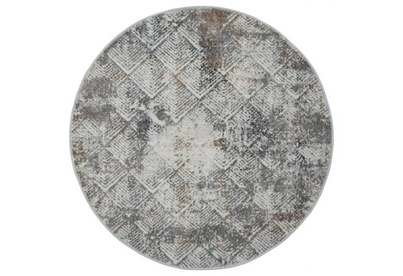 LebensWohnArt Teppich Teppich CORAZON rund Creme 120 x 120 cm, Höhe: 0.8 mm von LebensWohnArt