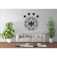 Fussball Wm 2022 - Wand Tattoo Deutschland Weltmeister Logo Wappen Wandaufkleber von Lebensfreudeladen