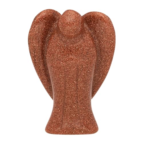 Lebensquelle Plus Goldfluss Engel | Schutzengel aus Edelstein | Figur stehend (Goldfluss) von Lebensquelle Plus