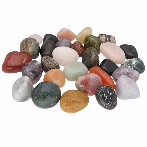 Lebensquelle Plus Trommelsteine Edelsteine Mix Bunte Mischung getrommelte Halbedelsteine (100, XL) von Lebensquelle Plus
