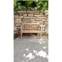 Bank Sitzbank Gartenbank Teakholz Küchenbank Holzbank Hocker Antik Finish von Lebenundgeniessen