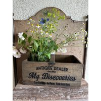 Holzkorb Sortierkasten Holzkasten Aufbewahrung Holzschieber Klein Antik Finish Holzkiste von Lebenundgeniessen