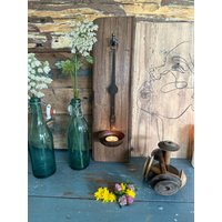 Kerzenhalter Wandkerzenhalter Vintage Eisenkelle Antik Finish von Lebenundgeniessen