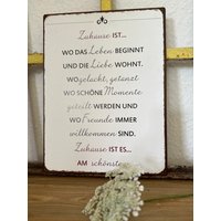 Schild Blechschild Deko Spruchschild von Lebenundgeniessen