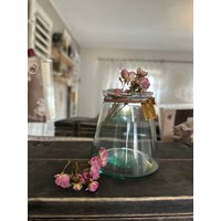 Vase Glasvasen Glas Vintage Recyceltes Grünglas von Lebenundgeniessen