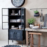 Vitrine Kommode Möbel Industriestil Metallkabinett Antik Finish von Lebenundgeniessen