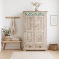 Vorratsschrank Schrank Wäscheschrank Geschirrschrank Vitrine Möbel Kommode Withe Washed Antik Finish Vorratsschrank Schrank Wäscheschrank Geschirrschrank Vitrine Möbel Kommode Withe Washed Antik Finish von Lebenundgeniessen
