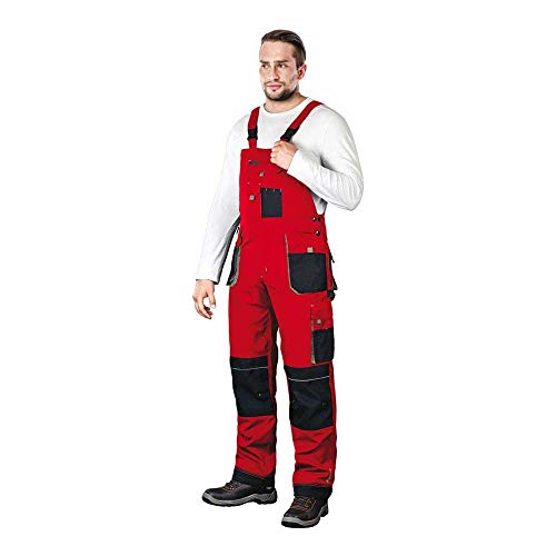 Leber & Hollman Herren Arbeits-Latzhose LH-FMN-B, 65% Polyester 35% Baumwolle 270 g/m2 und Verstärkung aus Cordura-Stoff, mit Taschen für Knieschoner Leber & Hollman Herren Arbeits-Latzhose LH-FMN-B, 65% Polyester 35% Baumwolle 270 g/m2 und Verstärkung aus Cordura-Stoff, mit Taschen für Knieschoner von LEBER & HOLLMAN