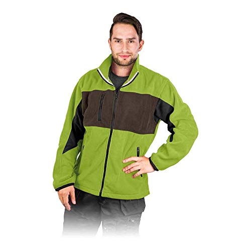 Leber & Hollman Herren Fleece-Arbeitsjacke LH-FMN-P, Stehkragen, langarm, Fleece 290 g/m2 aus 100% Polyester, mit Reißverschluss, elastische Paspel-Bündchen an Ärmel und Saum von LEBER & HOLLMAN