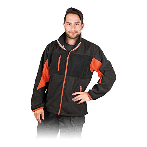 Leber & Hollman Herren Fleece-Arbeitsjacke LH-FMN-P, Stehkragen, langarm, Fleece 290 g/m2 aus 100% Polyester, mit Reißverschluss, elastische Paspel-Bündchen an Ärmel und Saum von Leber&Hollman