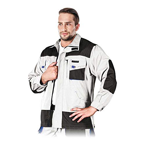 Leber & Hollman Herren Schutzjacke LH-FMN-J, 65% Baumwolle, 35% Polyester, 270 g/m2, Hochkragen, Reißverschluss und Klettverschlüsse, verlängerte Rückenpartie, Lüftung von LEBER & HOLLMAN