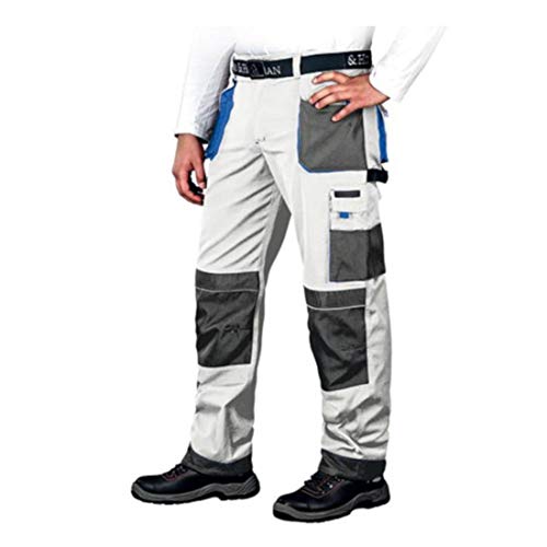 Leber&Hollman LH-FMN-T_WSN46 Formen Schutzhose, Weiß-Grau-Blau, 46 Größe von LEBER & HOLLMAN