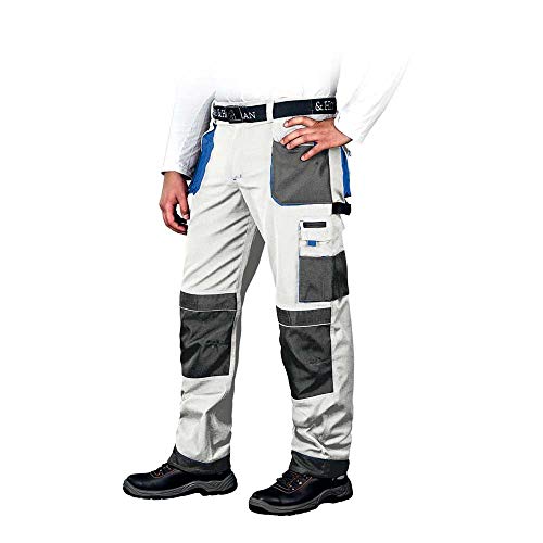 Leber&Hollman LH-FMN-T_WSN50 Formen Schutzhose, Weiß-Grau-Blau, 50 Größe von Leber&Hollman