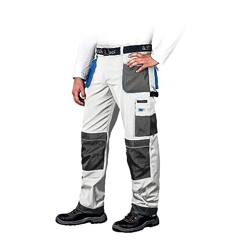 Leber&Hollman LH-FMN-T_WSN54 Formen Schutzhose, Weiß-Grau-Blau, 54 Größe von Leber&Hollman