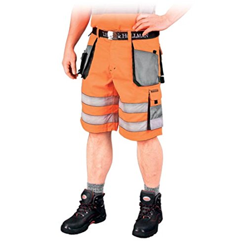 Leber&Hollman LH-FMNX-TS_PSBM Formen Schutzhose - Kurz, Orange-Grau-Schwarz, M Größe von REIS