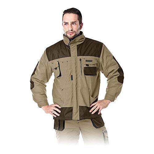 Leber&Hollman LH-Fmnw-J_Be3L Formen gefütterte Schutzjacke, Beige-Braun-Schwarz, L Größe von Leber&Hollman