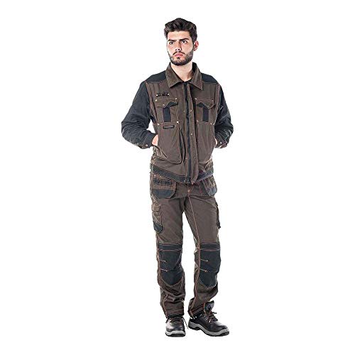 Leber&Hollman LH-Rg-T_Kbp58 Ranger Schutzhose, Khaki-Schwarz-Orange, 58 Größe von Leber&Hollman